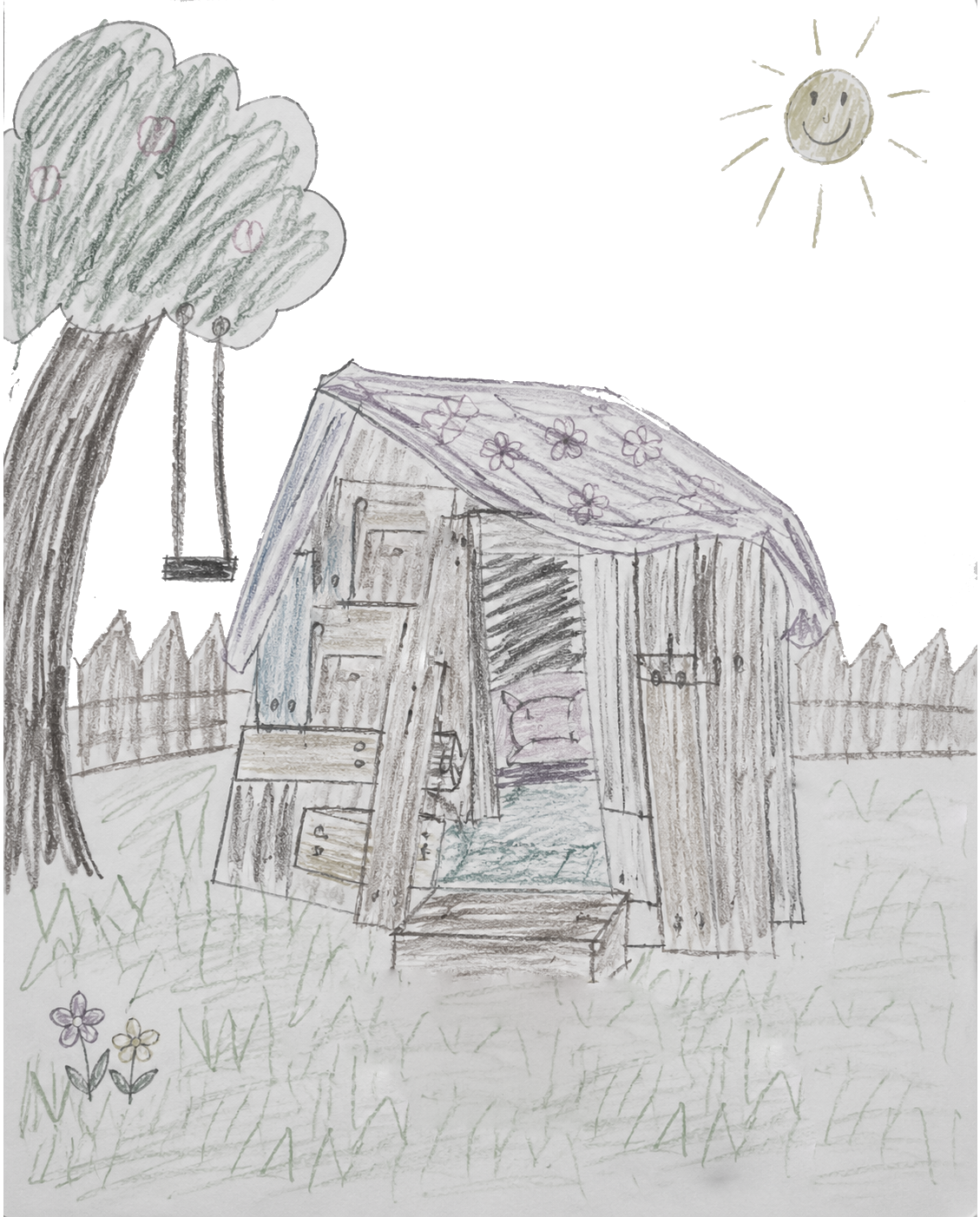 Childhood architectural sketch