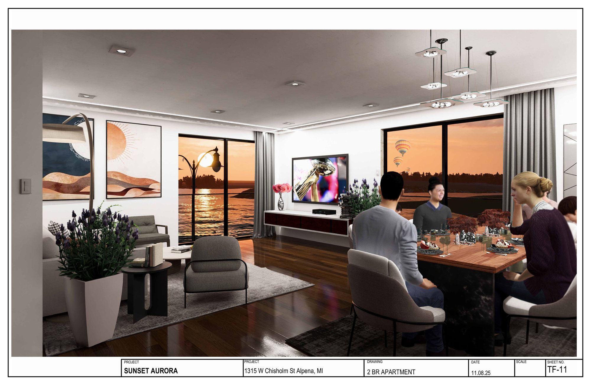 Sunset Aurora, 2BR Apartment