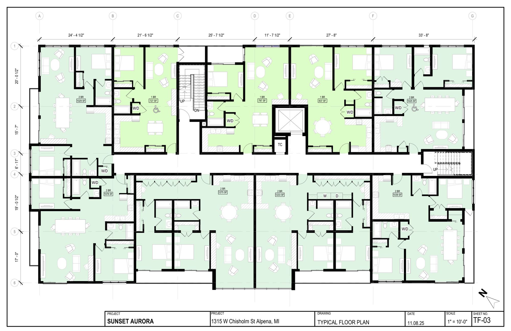 Sunset Aurora, Typical floor plan