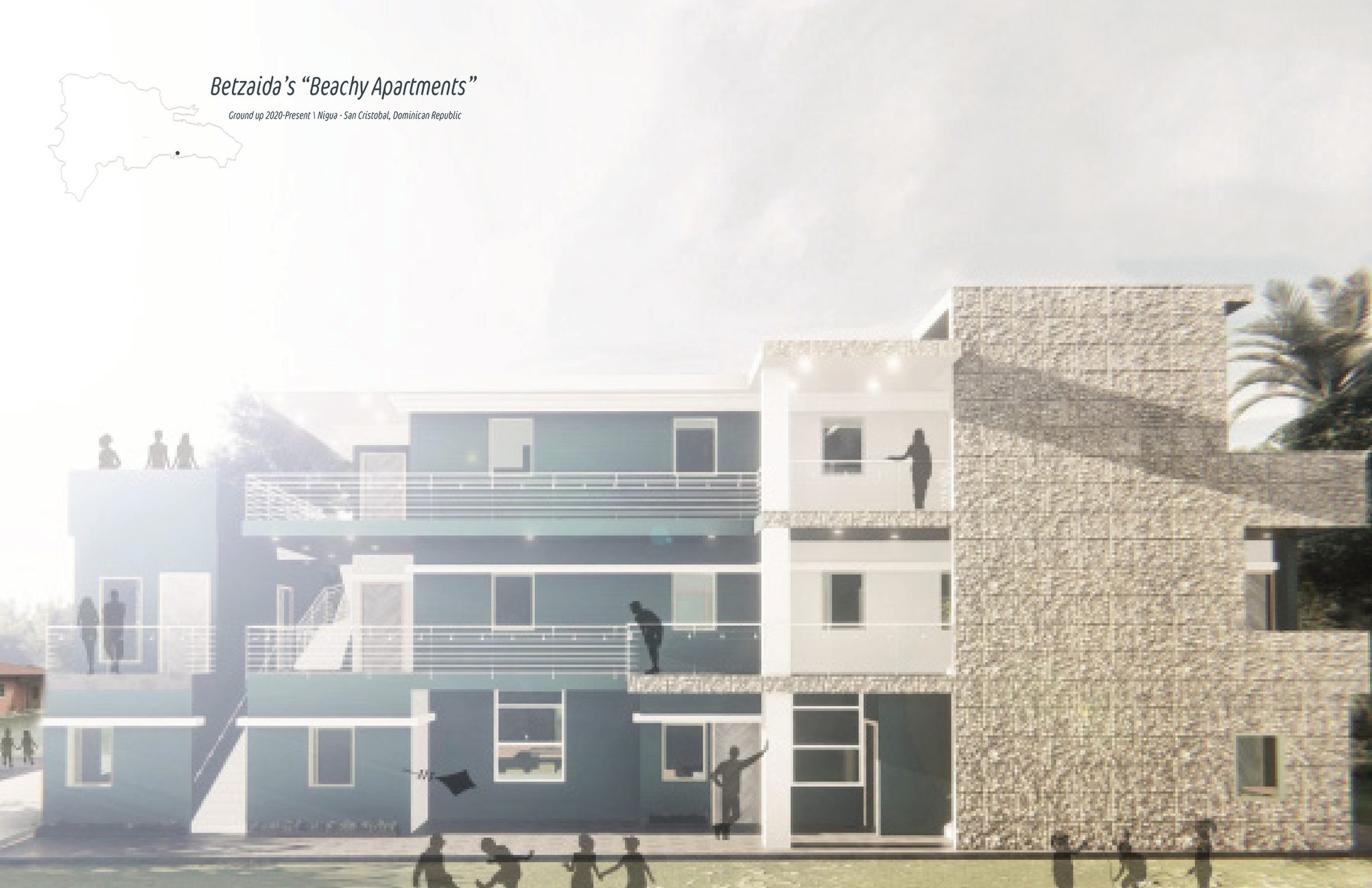 Beachy Apartments, Exterior render